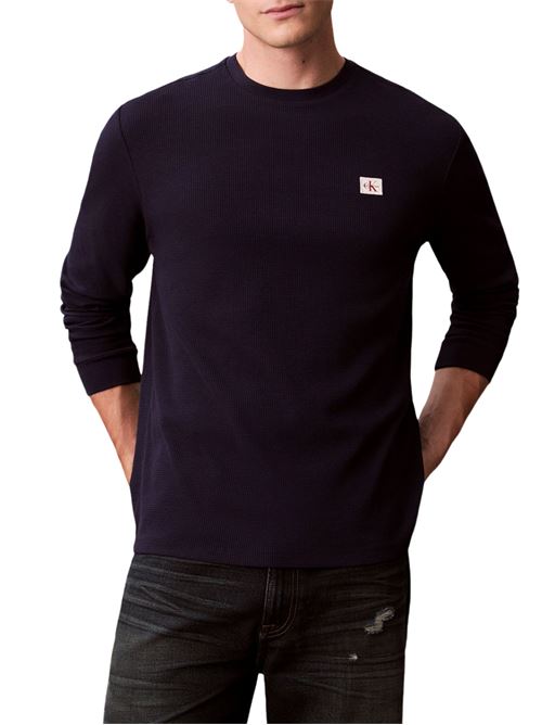 T-shirt a manica lunga con logo Calvin Klein Jeans | LV040EM217WFW